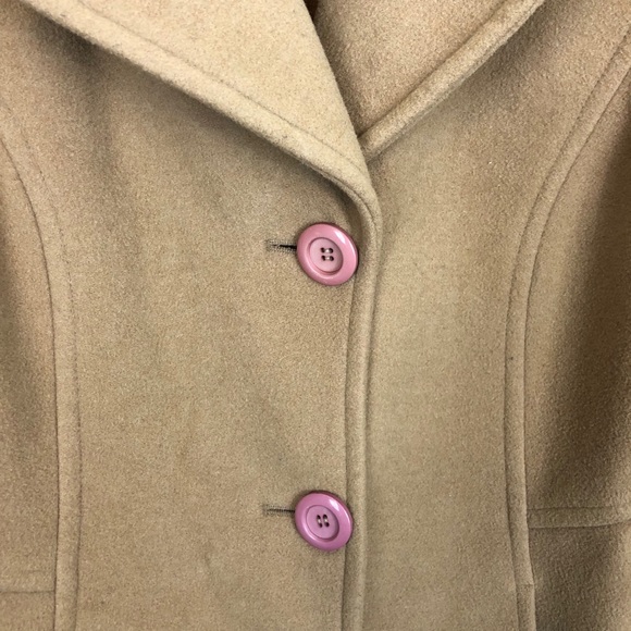 Jay Wool Cashmere Mid Length Camel Coat Sz 10 - Picture 4 of 10